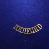 Original brass shoulder title The Bedfordshire Regiment circa WW1